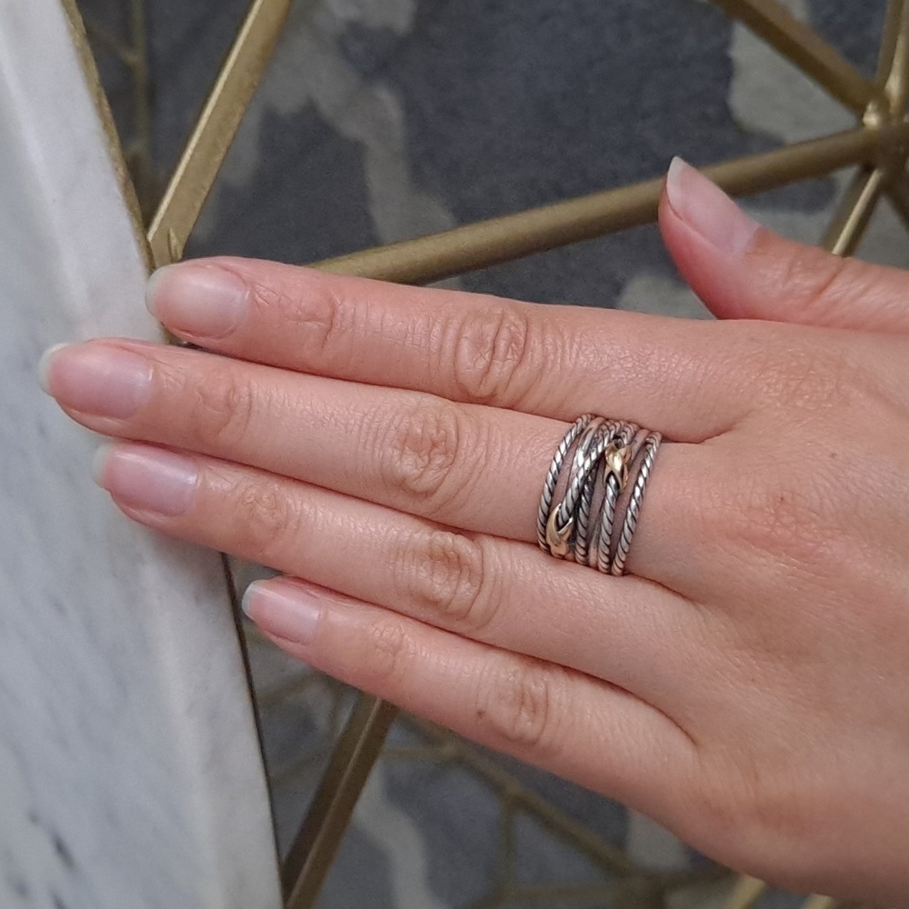 Authentic David Yurman Double X Crossover ring - Picture 15 of 16